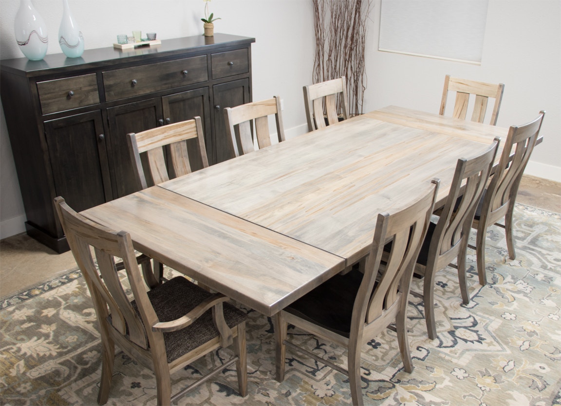 Palettes by Winesburg Wormy Maple 48" x 72" Table with 8 Chairs